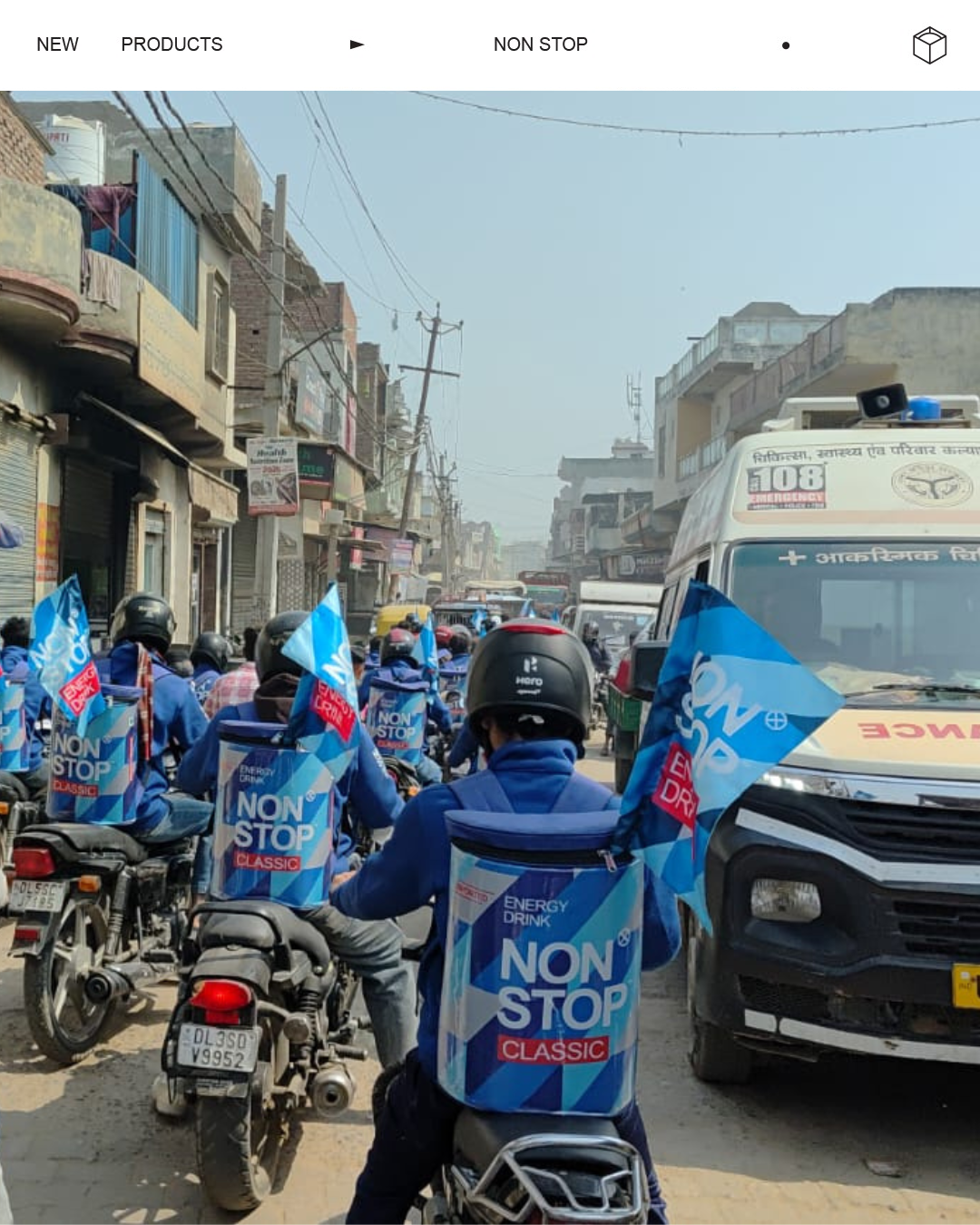 Bikers carrying the NON STOP energy through the streets of New Delhi and northern India!