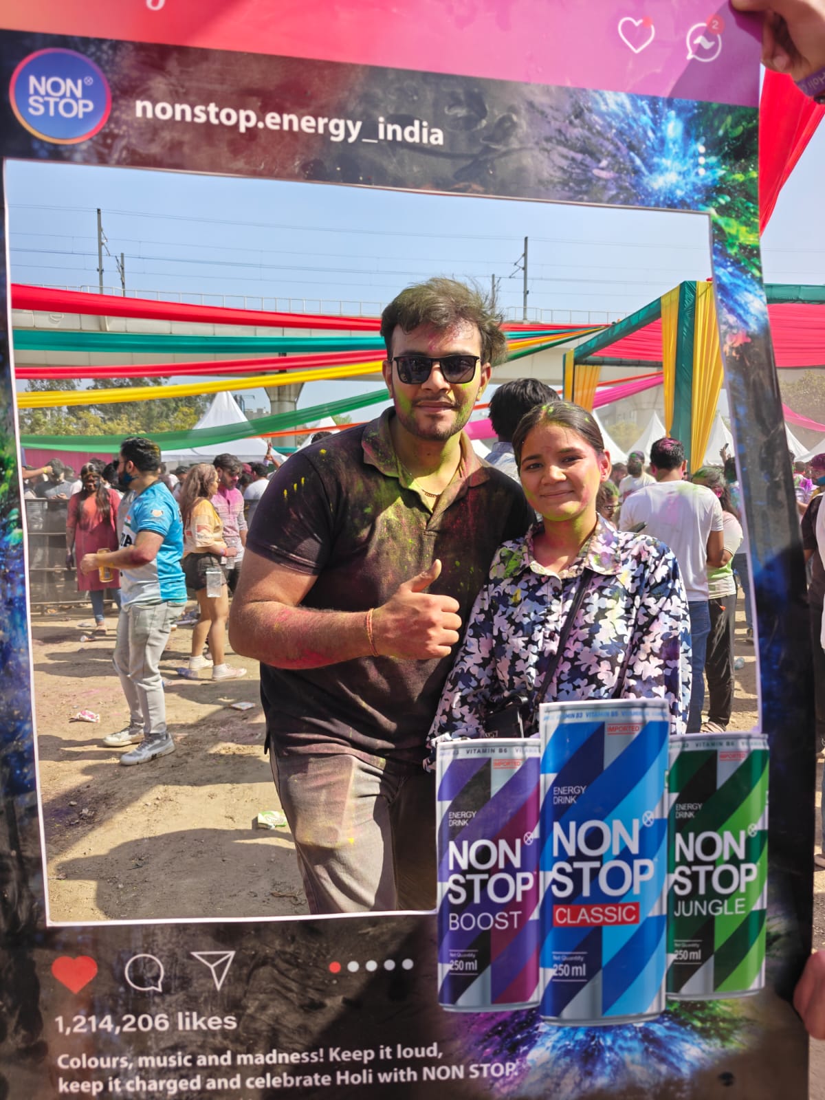 Non Stop Becomes Energy Partner of the Holi Festival in Delhi